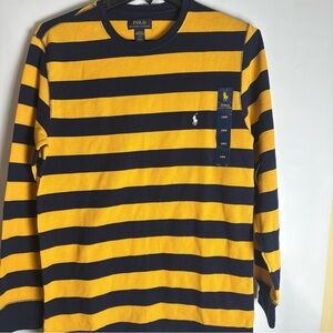 Polo by Ralph Lauren Yellow & Navy Striped Long-Sleeve Tee
